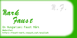 mark faust business card